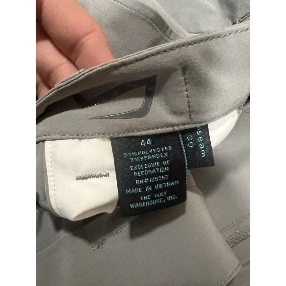 TGW Golf Pants Mens Size 44 Gray Lightweight Player Pleat Expandable Performance